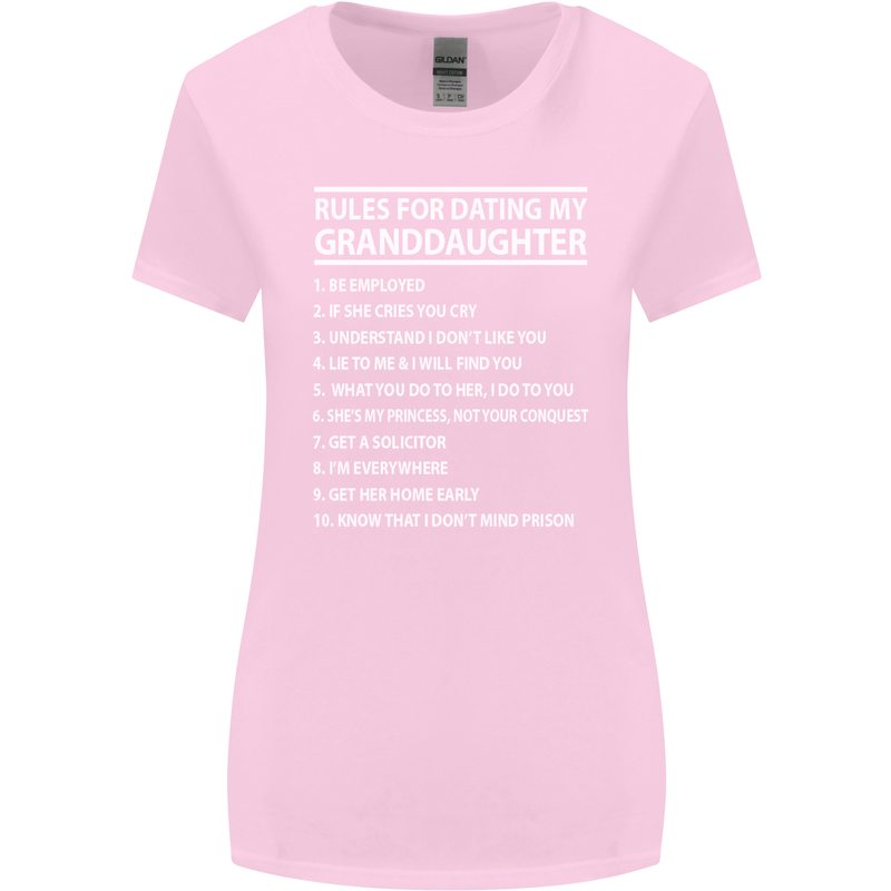 Dating My Granddaughter Grandparent's Day Womens Wider Cut T-Shirt Light Pink