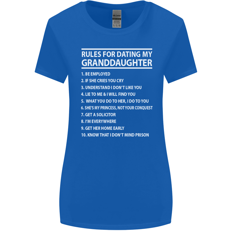 Dating My Granddaughter Grandparent's Day Womens Wider Cut T-Shirt Royal Blue