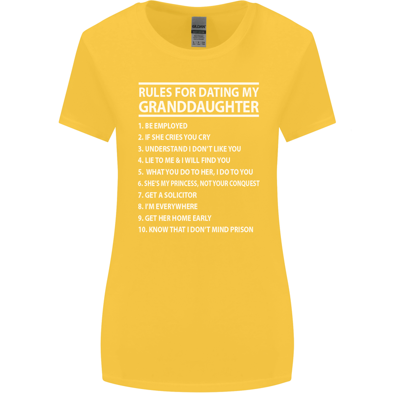 Dating My Granddaughter Grandparent's Day Womens Wider Cut T-Shirt Yellow