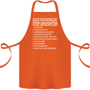 Dating My Step Daughter Funny Father's Day Cotton Apron 100% Organic Orange