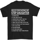 Dating My Step Daughter Funny Father's Day Mens T-Shirt Cotton Gildan Black