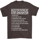 Dating My Step Daughter Funny Father's Day Mens T-Shirt Cotton Gildan Dark Chocolate