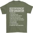 Dating My Step Daughter Funny Father's Day Mens T-Shirt Cotton Gildan Military Green