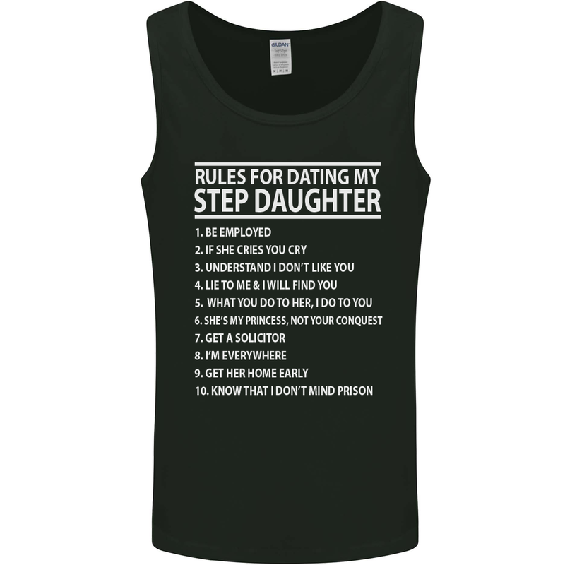 Dating My Step Daughter Funny Father's Day Mens Vest Tank Top Black