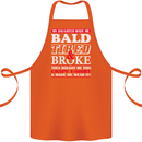 Daughter Bald Tired & Broke Father's Day Cotton Apron 100% Organic Orange