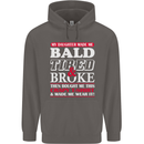 Daughter Bald Tired & Broke Father's Day Mens 80% Cotton Hoodie Charcoal