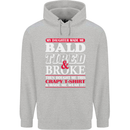 Daughter Bald Tired & Broke Father's Day Mens 80% Cotton Hoodie Sports Grey