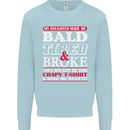 Daughter Bald Tired & Broke Father's Day Mens Sweatshirt Jumper Light Blue