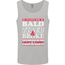 Daughter Bald Tired & Broke Father's Day Mens Vest Tank Top Sports Grey