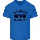 Dave Gilmour Academy 63 Mens V-Neck Cotton T-Shirt Royal Blue