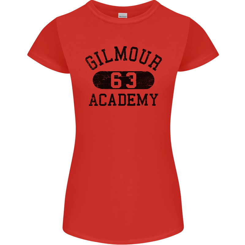 Dave Gilmour Academy 63 Womens Petite Cut T-Shirt Red