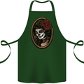 Day of the Dead La Catrina DOTD Sugar Skull Cotton Apron 100% Organic Forest Green