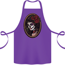 Day of the Dead La Catrina DOTD Sugar Skull Cotton Apron 100% Organic Purple