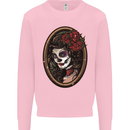 Day of the Dead La Catrina DOTD Sugar Skull Kids Sweatshirt Jumper Light Pink