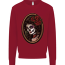 Day of the Dead La Catrina DOTD Sugar Skull Kids Sweatshirt Jumper Red