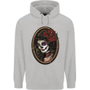 Day of the Dead La Catrina DOTD Sugar Skull Mens 80% Cotton Hoodie Sports Grey