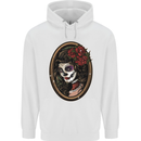 Day of the Dead La Catrina DOTD Sugar Skull Mens 80% Cotton Hoodie White
