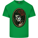 Day of the Dead La Catrina DOTD Sugar Skull Mens Cotton T-Shirt Tee Top Irish Green