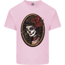 Day of the Dead La Catrina DOTD Sugar Skull Mens Cotton T-Shirt Tee Top Light Pink