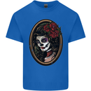 Day of the Dead La Catrina DOTD Sugar Skull Mens Cotton T-Shirt Tee Top Royal Blue
