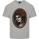 Day of the Dead La Catrina DOTD Sugar Skull Mens Cotton T-Shirt Tee Top Sports Grey