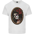 Day of the Dead La Catrina DOTD Sugar Skull Mens Cotton T-Shirt Tee Top White