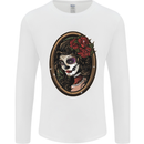 Day of the Dead La Catrina DOTD Sugar Skull Mens Long Sleeve T-Shirt White