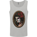 Day of the Dead La Catrina DOTD Sugar Skull Mens Vest Tank Top Sports Grey