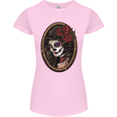 Day of the Dead La Catrina DOTD Sugar Skull Womens Petite Cut T-Shirt Light Pink