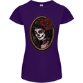 Day of the Dead La Catrina DOTD Sugar Skull Womens Petite Cut T-Shirt Purple