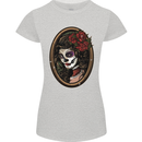 Day of the Dead La Catrina DOTD Sugar Skull Womens Petite Cut T-Shirt Sports Grey