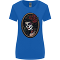 Day of the Dead La Catrina DOTD Sugar Skull Womens Wider Cut T-Shirt Royal Blue