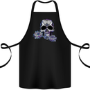 Day of the Dead Skull DOTD Cotton Apron 100% Organic Black