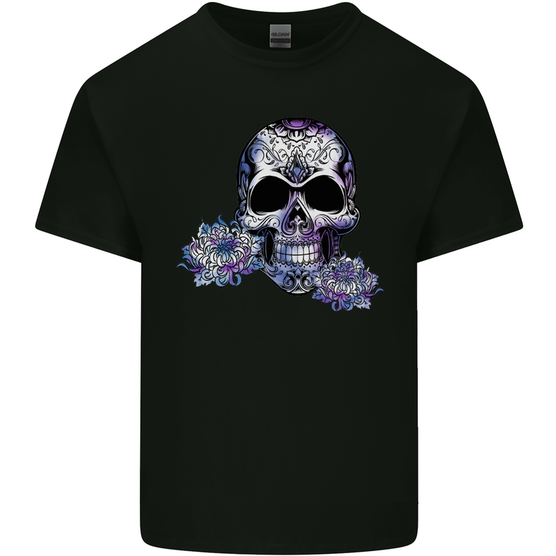 Day of the Dead Skull DOTD Kids T-Shirt Childrens Black