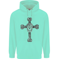 Day of the Dead Sugar Skull Cross Childrens Kids Hoodie Peppermint