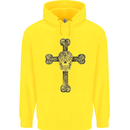 Day of the Dead Sugar Skull Cross Childrens Kids Hoodie Yellow