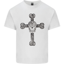 Day of the Dead Sugar Skull Cross Kids T-Shirt Childrens White