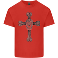 Day of the Dead Sugar Skull Cross Mens Cotton T-Shirt Tee Top Red