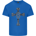 Day of the Dead Sugar Skull Cross Mens Cotton T-Shirt Tee Top Royal Blue