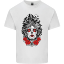 Day of the Dead Sugar Skull DOTD Mexico Kids T-Shirt Childrens White