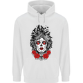 Day of the Dead Sugar Skull DOTD Mexico Mens Hoodie White
