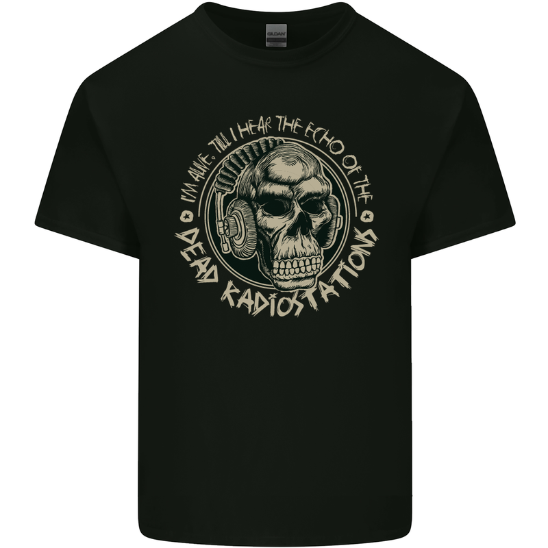 Dead Radio Stations Punk Music Rock Guitar Mens Cotton T-Shirt Tee Top Black