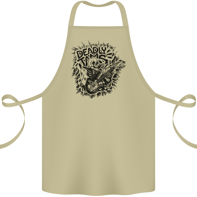 Deadly Tams Guitar Guitarist Rock Metal Punk Cotton Apron 100% Organic Khaki