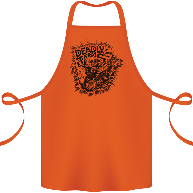 Deadly Tams Guitar Guitarist Rock Metal Punk Cotton Apron 100% Organic Orange