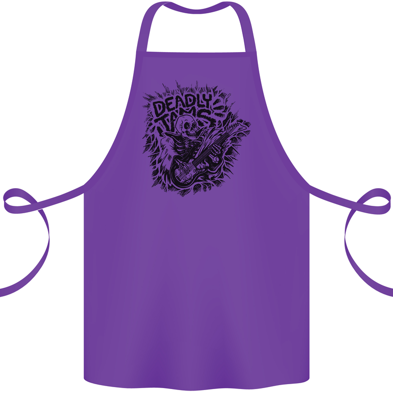 Deadly Tams Guitar Guitarist Rock Metal Punk Cotton Apron 100% Organic Purple