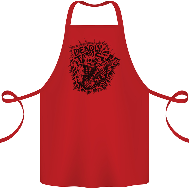 Deadly Tams Guitar Guitarist Rock Metal Punk Cotton Apron 100% Organic Red