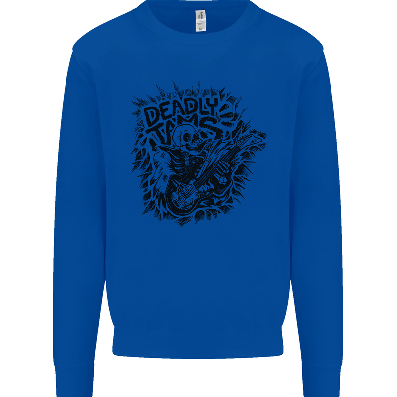 Deadly Tams Guitar Guitarist Rock Metal Punk Kids Sweatshirt Jumper Royal Blue