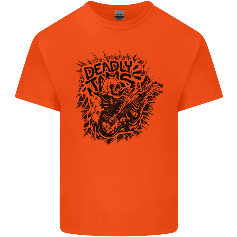 Deadly Tams Guitar Guitarist Rock Metal Punk Kids T-Shirt Childrens Orange