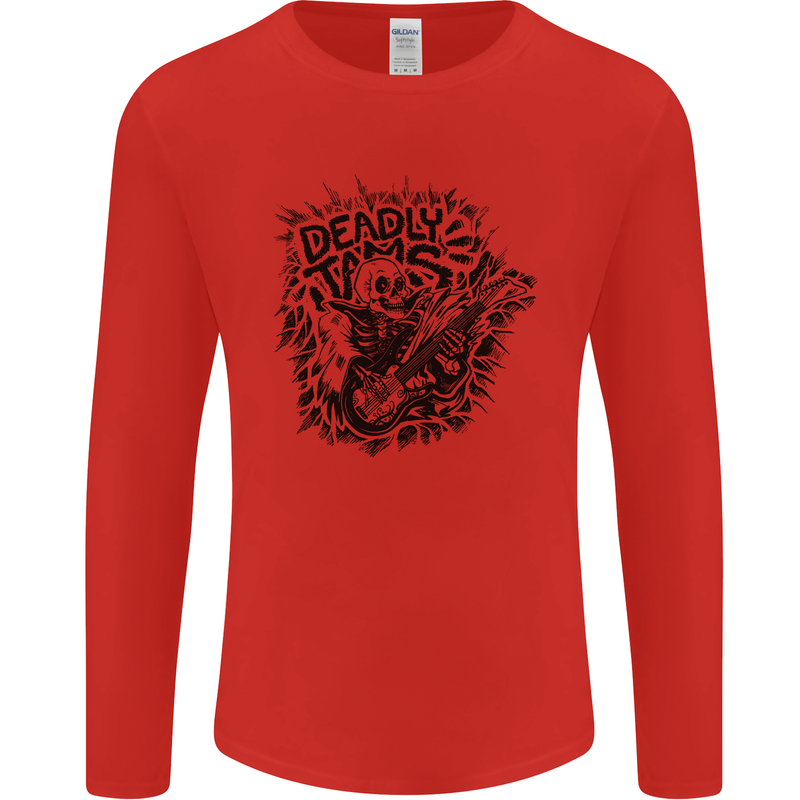 Deadly Tams Guitar Guitarist Rock Metal Punk Mens Long Sleeve T-Shirt Red