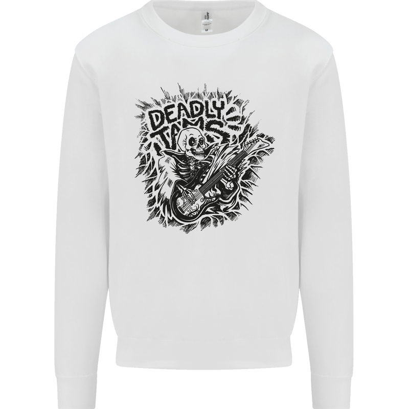Deadly Tams Guitar Guitarist Rock Metal Punk Mens Sweatshirt Jumper White